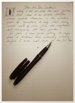 writing stories longhand